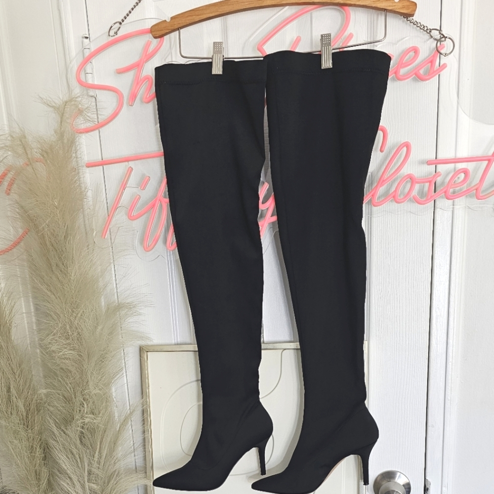 BLACK KNEE-HIGH BOOTS🖤